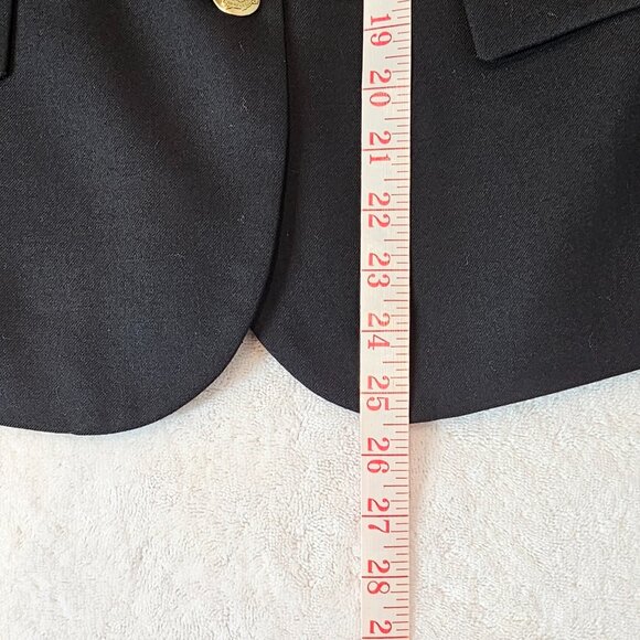 Womens J Crew Black Wool Schoolboy Blazer Size 12 Preppy Academia Ivy League - Picture 9 of 9